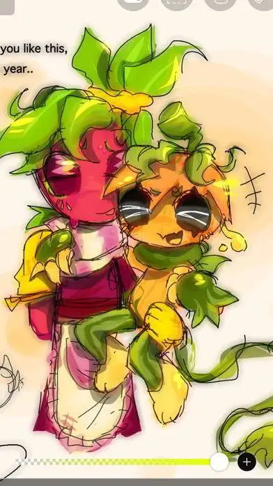 ai character: sprout x gourdy  background