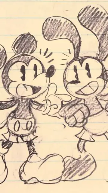 ai character: oswald x mickey  background