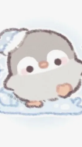 ai character: Cute baby penguin background