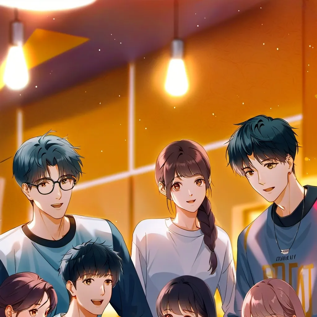 chat with ai character: Asian friend group