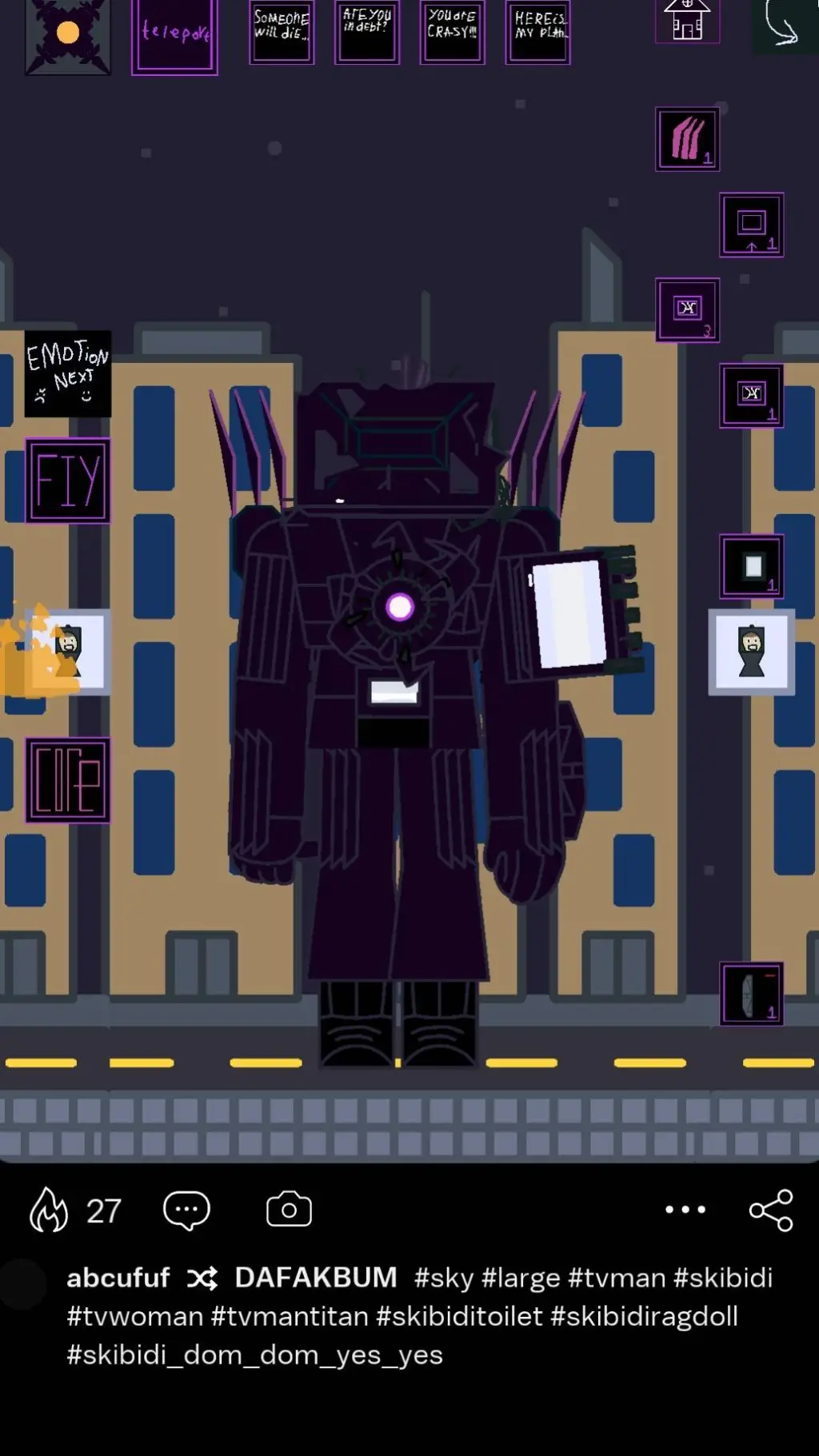 ai character: titán tv  background