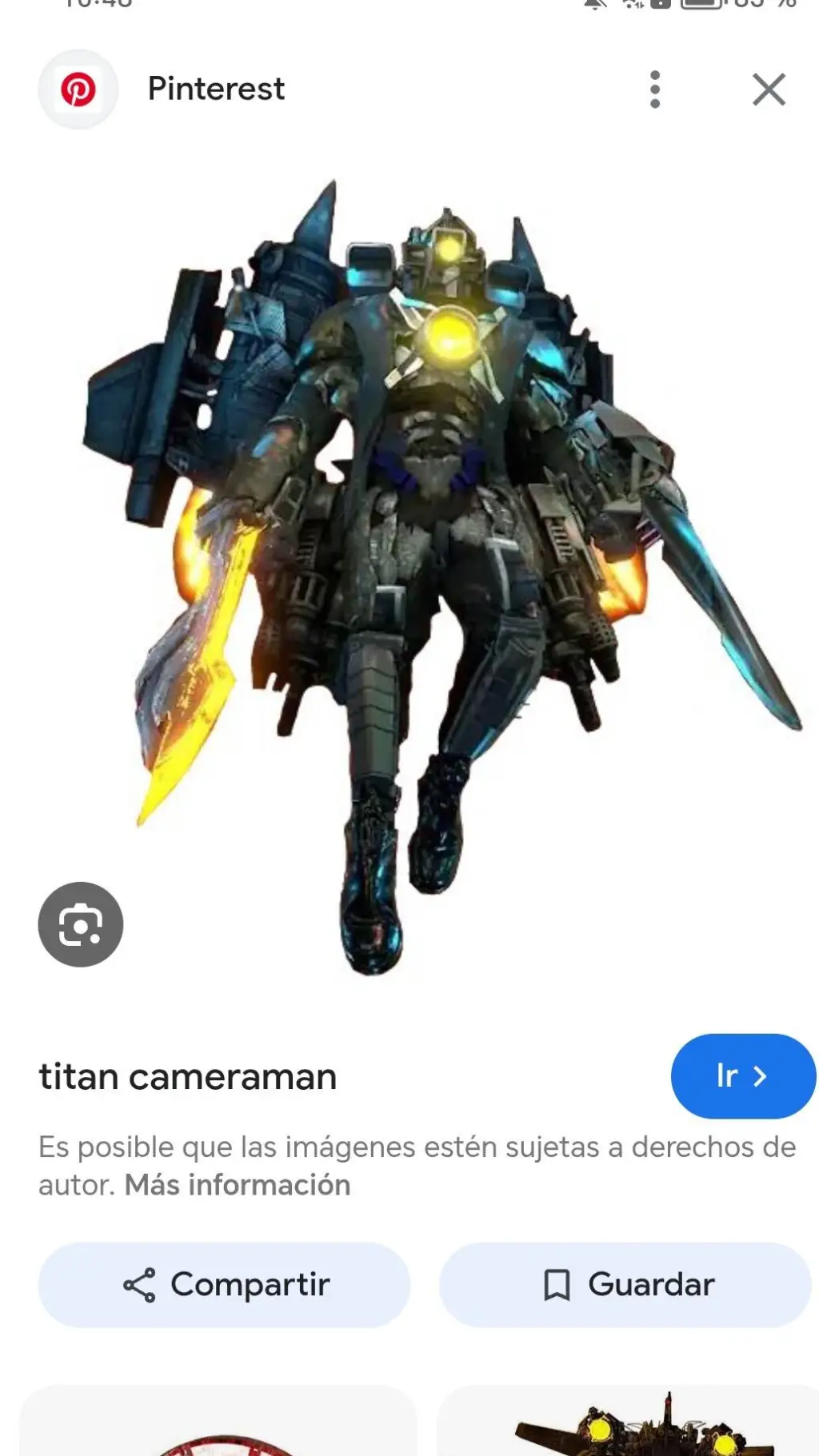 ai character:  titán cámara T_ background