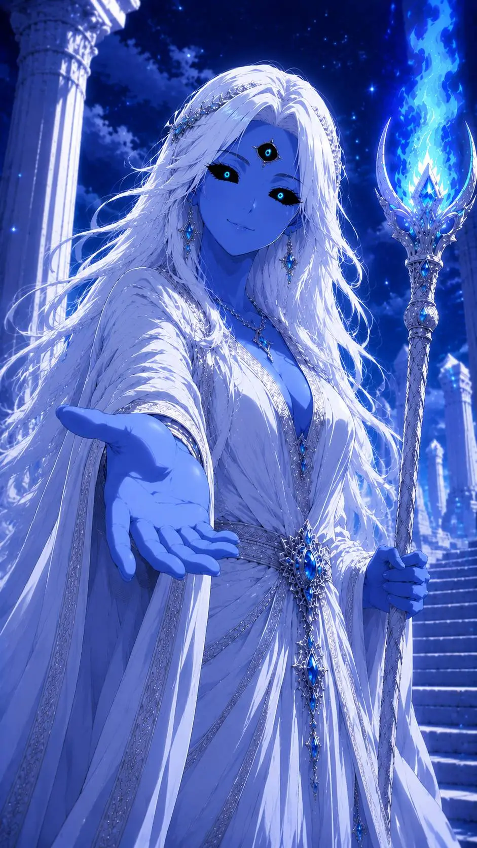 ai character: Magic world background