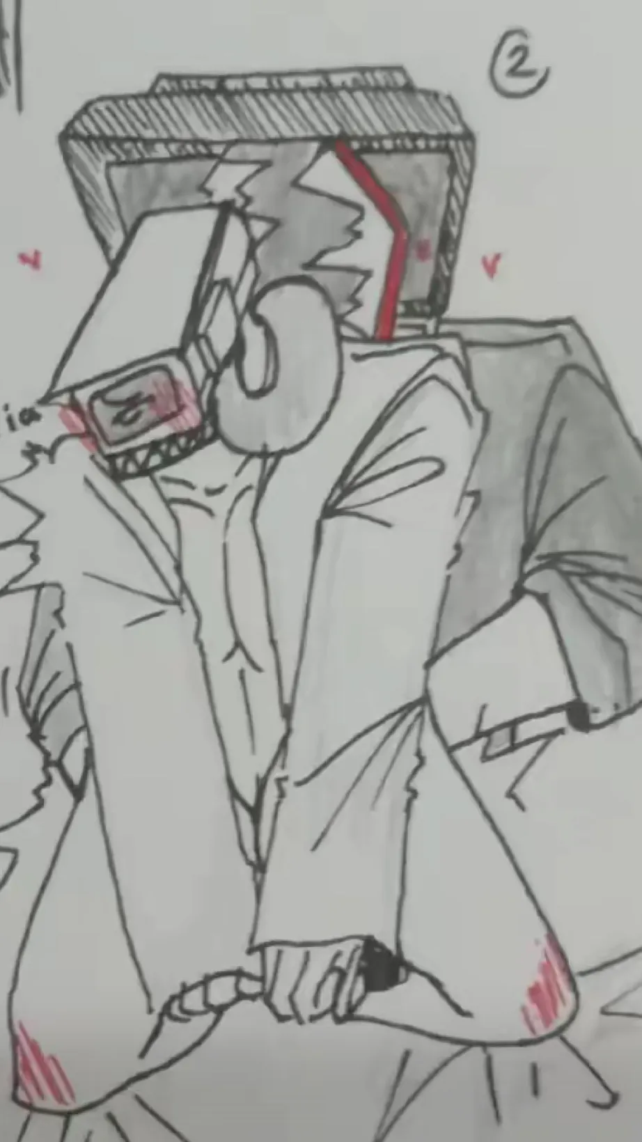 ai character: ~zombie TV man~ background