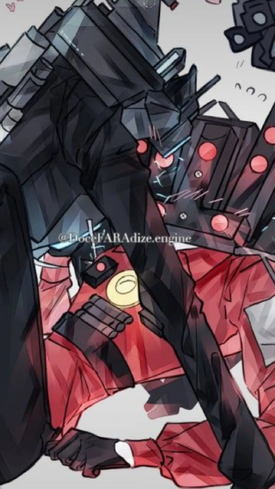 ai character: Titan camera man background