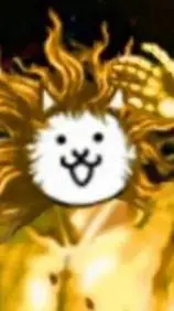 ai character: catgod the golden background