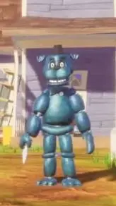 ai character: Freddy azul background