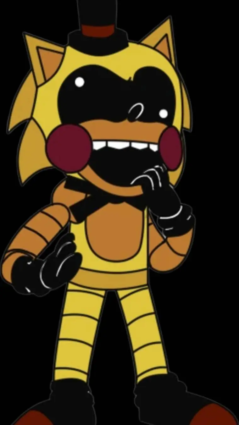 ai character: toy golden Sonic background