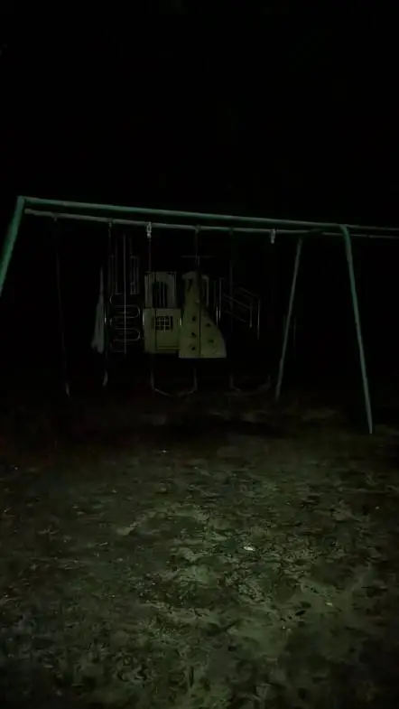 ai character: abandoned park background