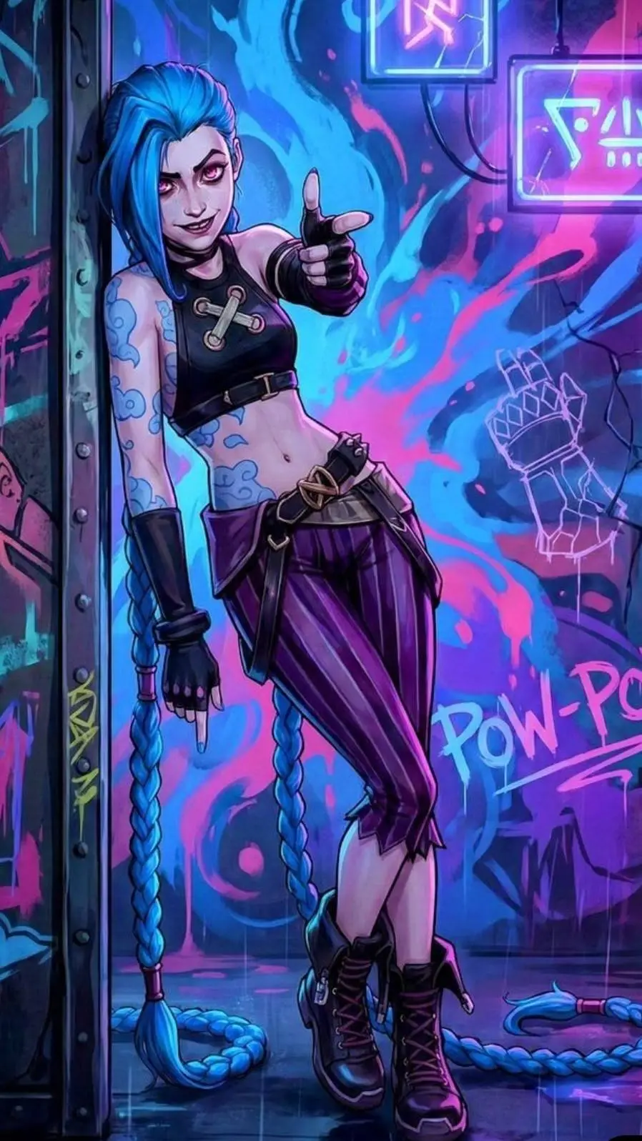 ai character: Jinx (arcane)  background