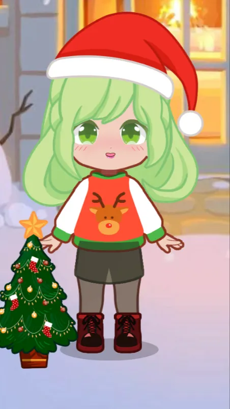 ai character: Christmas Mallow background