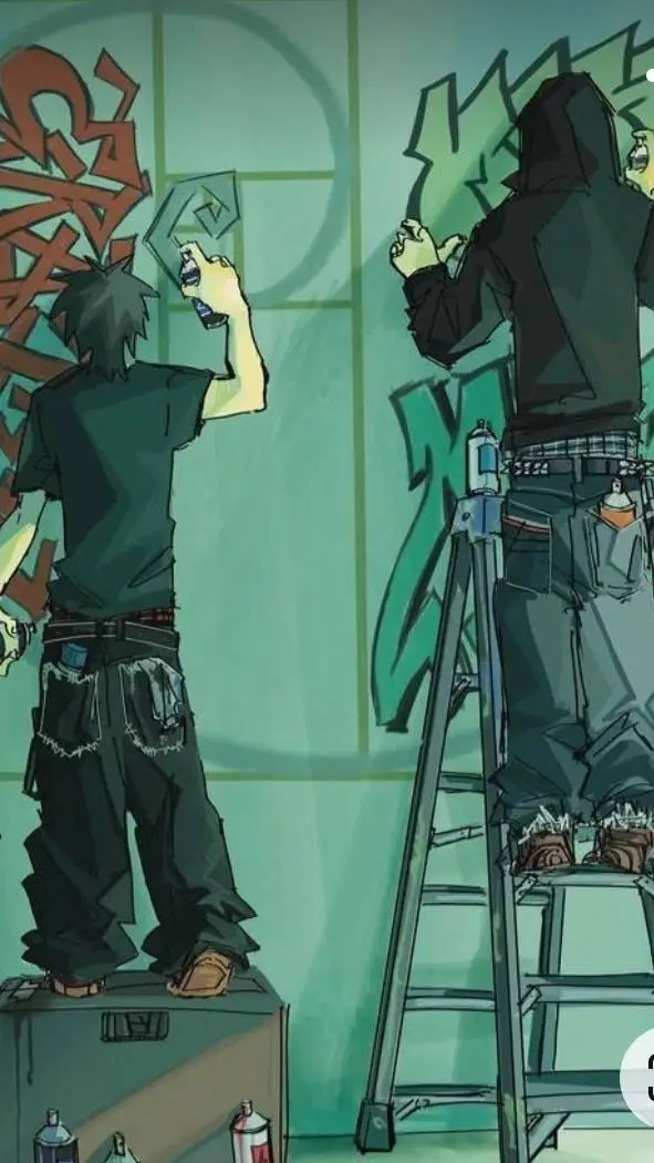 ai character: The graffiti boys background