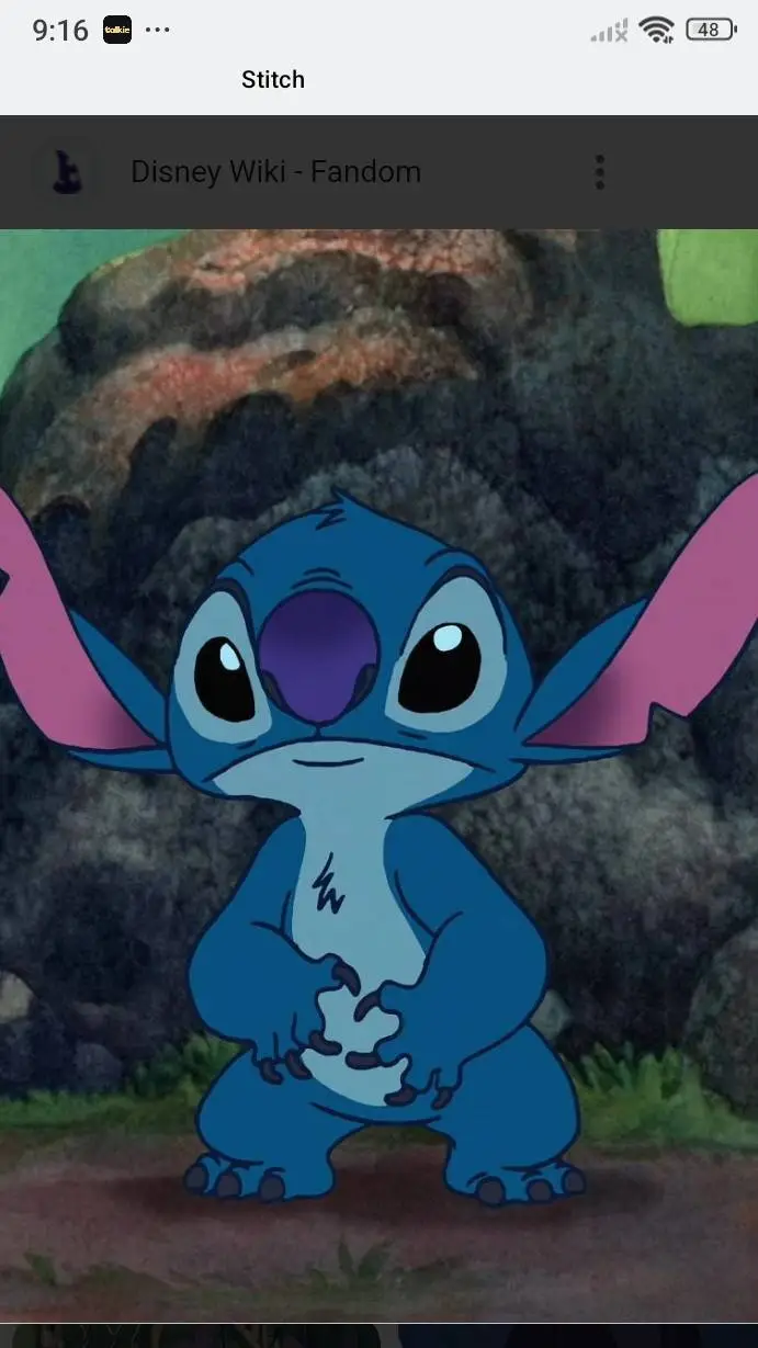 ai character: stitch: background