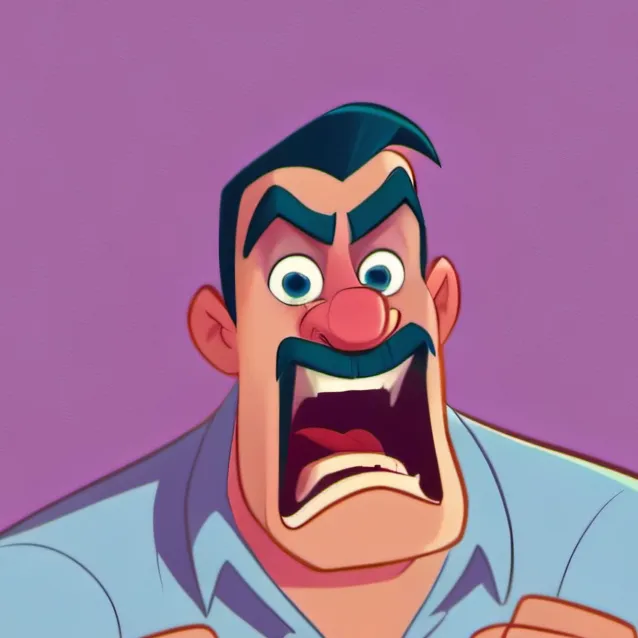 chat with ai character: Yelling man