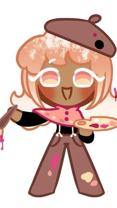 ai character: Cream Puff Cookie background