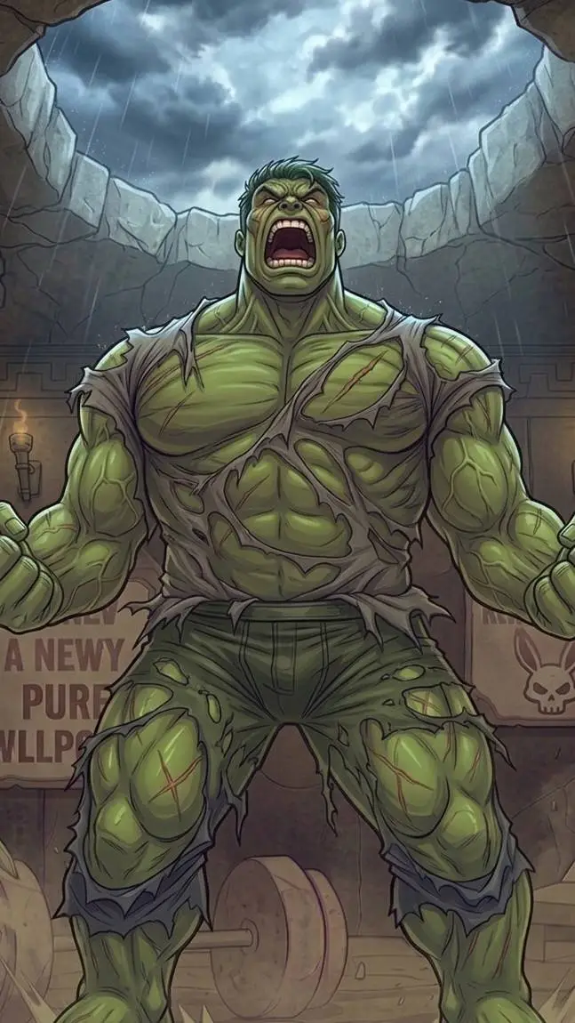 ai character: Hulk  background