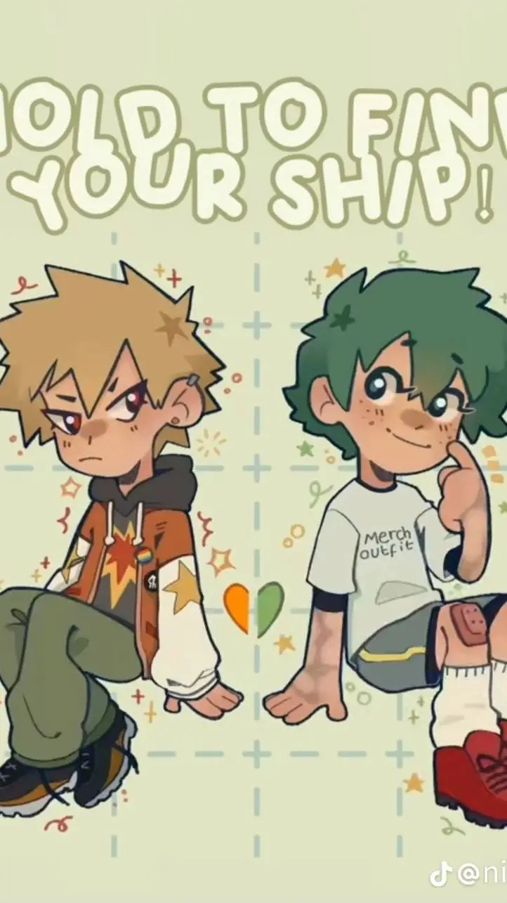 ai character: Bakudeku XDD 💚🧡🧡🧡💚 background