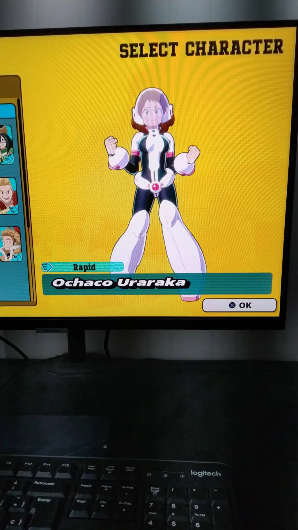 ai character: uraraka  background