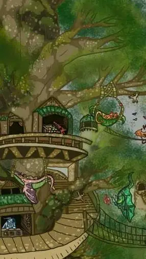 ai character: RAINFOREST SCHOOL  background