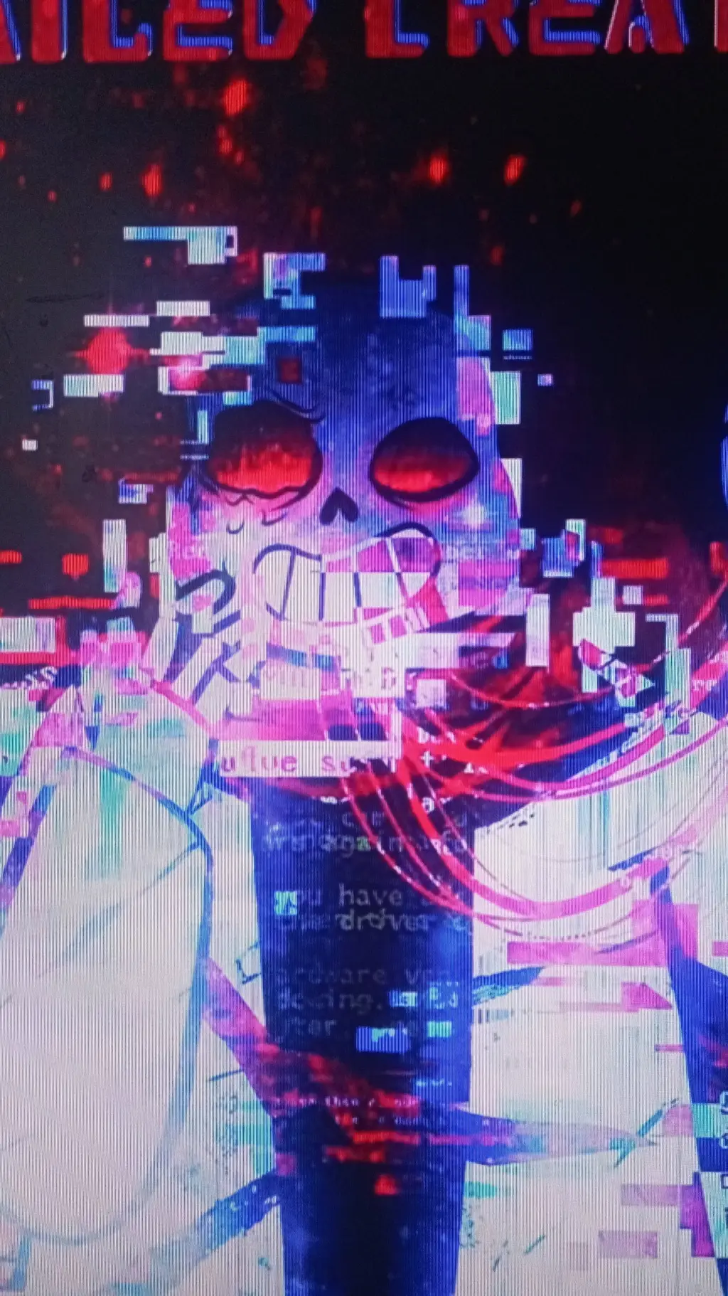 ai character: Fatal Error Sans background