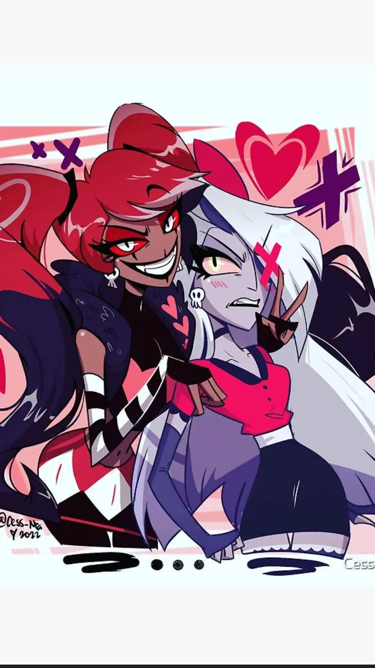 ai character: Vaggie&velvette background