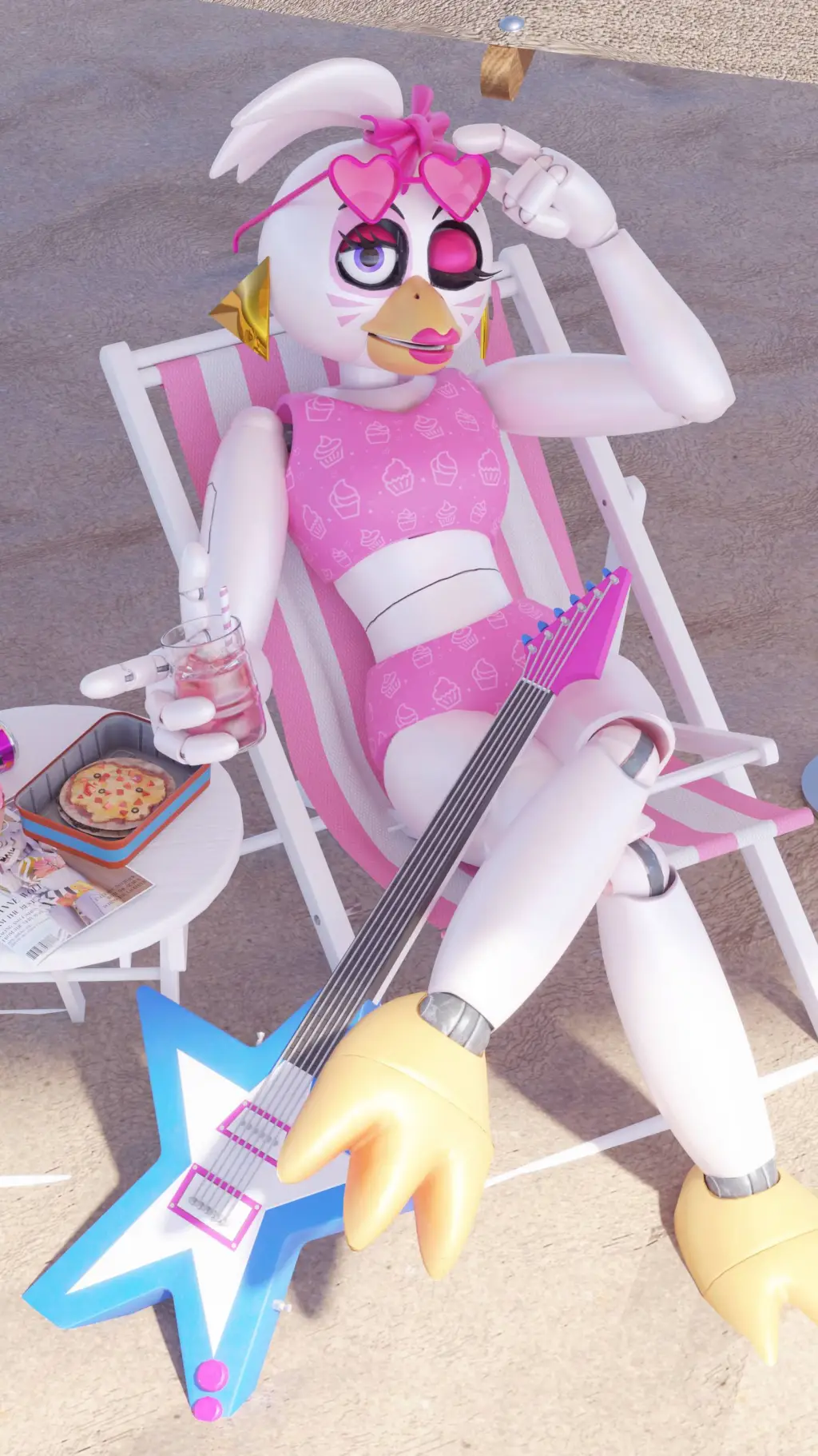 ai character: Glamrock Chica background