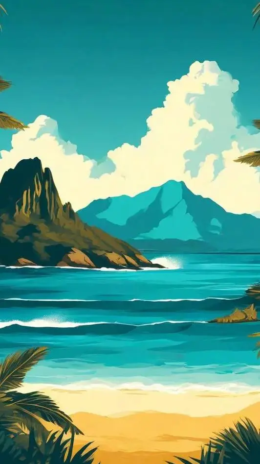 ai character: mysteryisland city background