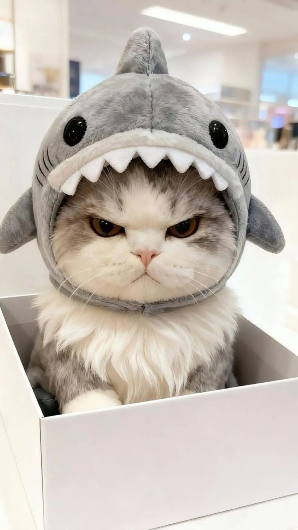 ai character: Angrie cutr cat background