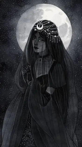 ai character: 🌑Mora🕸️ background