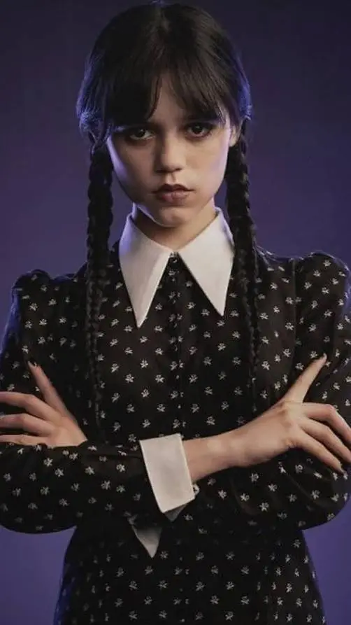 ai character: Wandinha Addams background