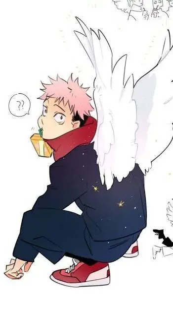 ai character: yuji angel background