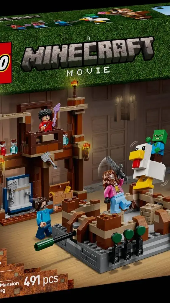 ai character: Minecraft Lego set background