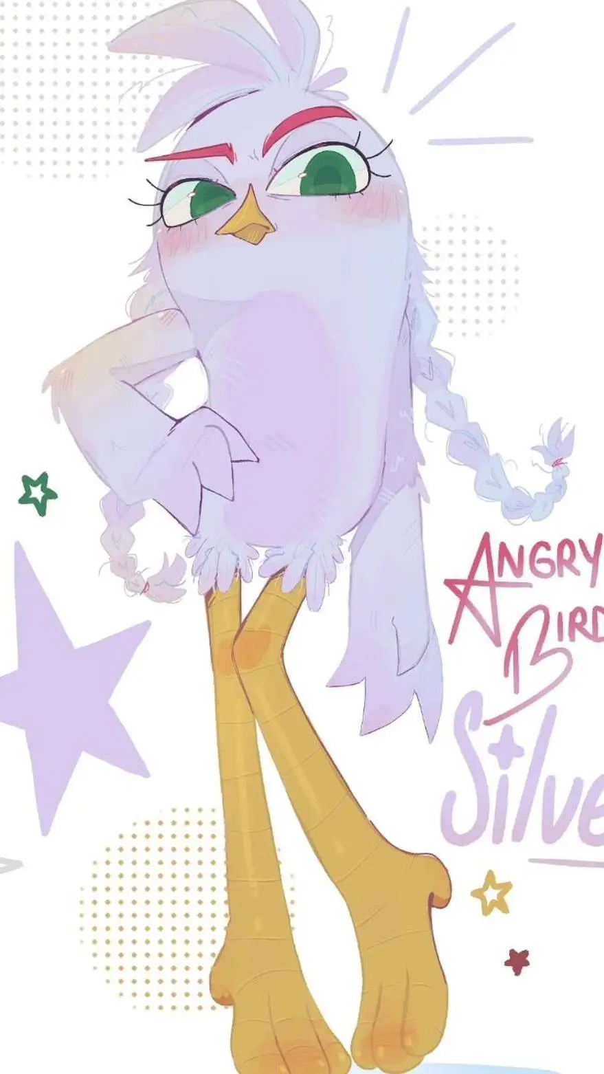 ai character: Silver  background