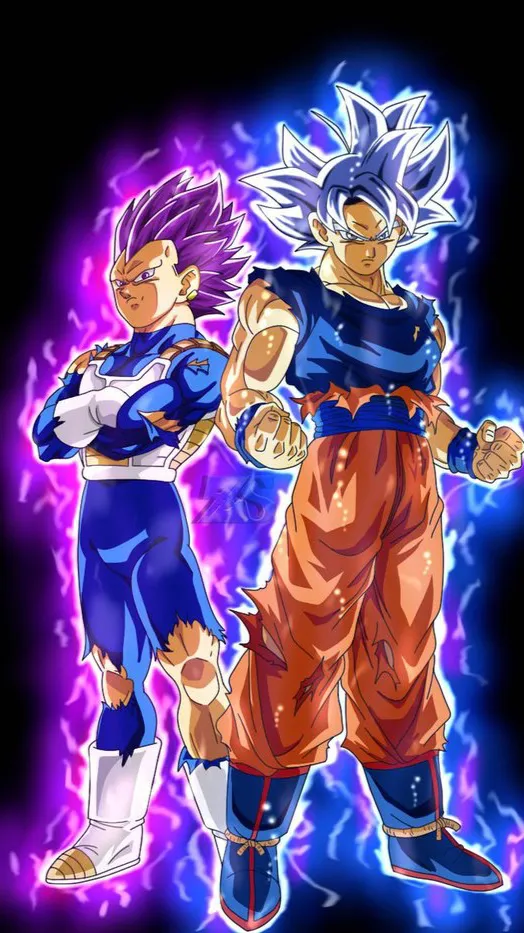 ai character: Goku and vegeta  background
