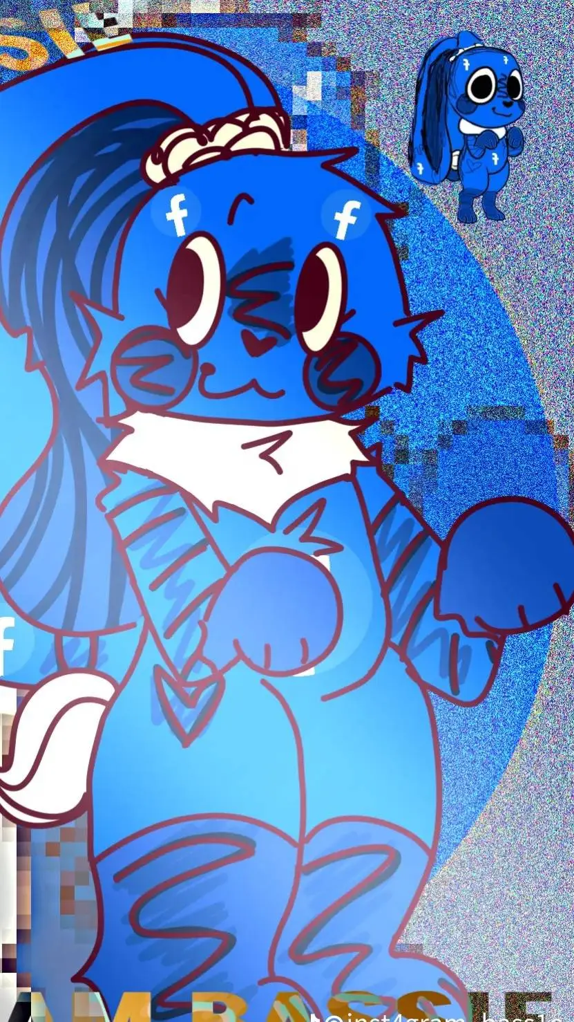 ai character: face book cocoa background