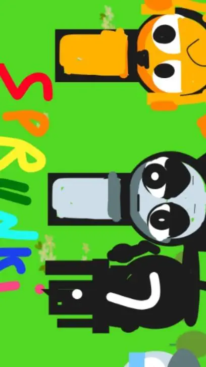 ai character: sprunki Land  background