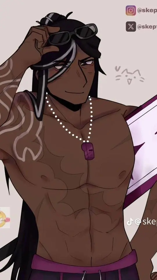 ai character: Summer w cacao background