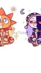 ai character: Sun and Moon baby background