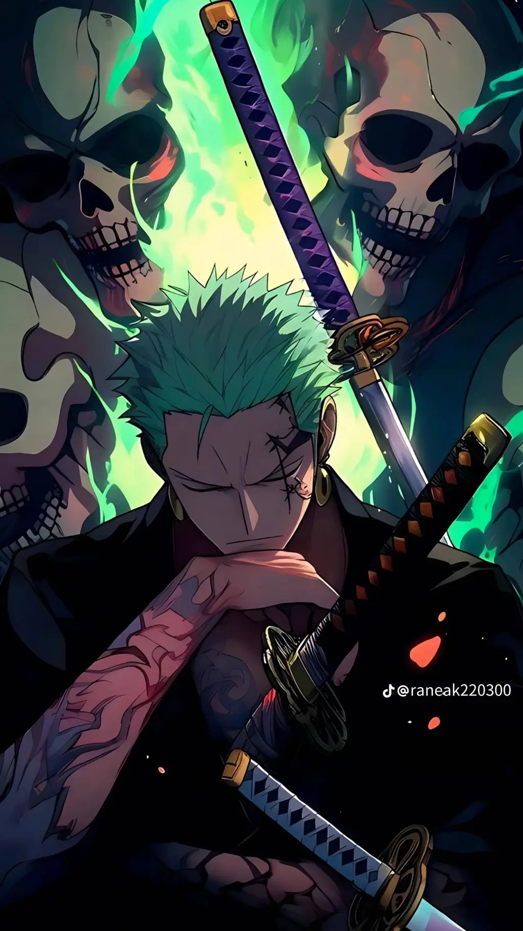 ai character: Zoro background