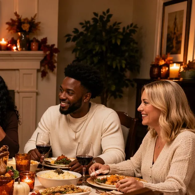 chat with ai character: Family dinner
