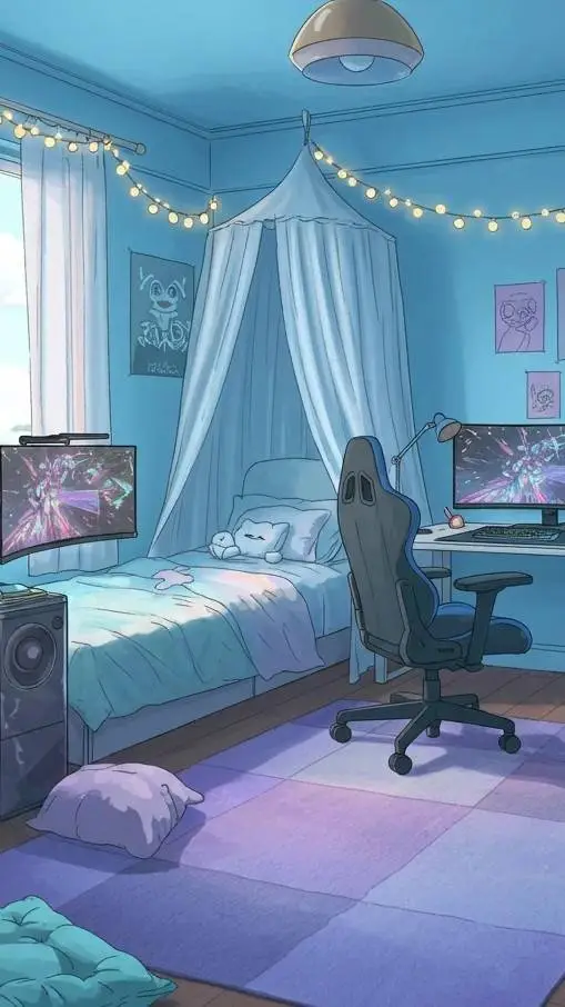 ai character: Sleep over~ background