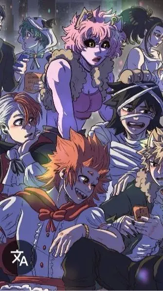 ai character: mha party background