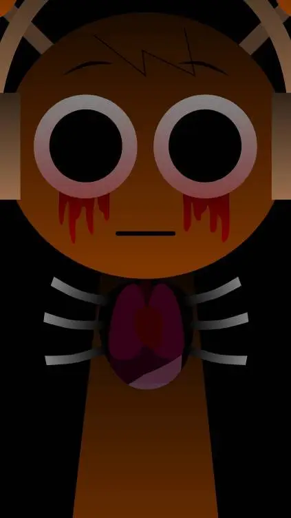 ai character: Horror Orange background