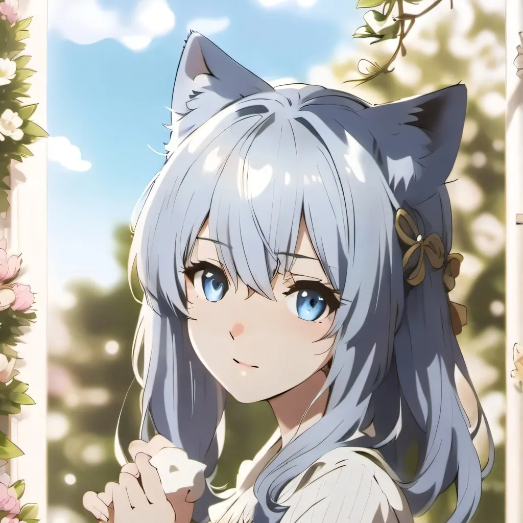 chat with ai character: shy cat gf