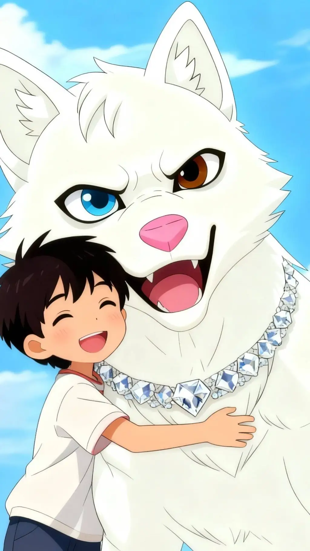 ai character: Giant husky Harry background