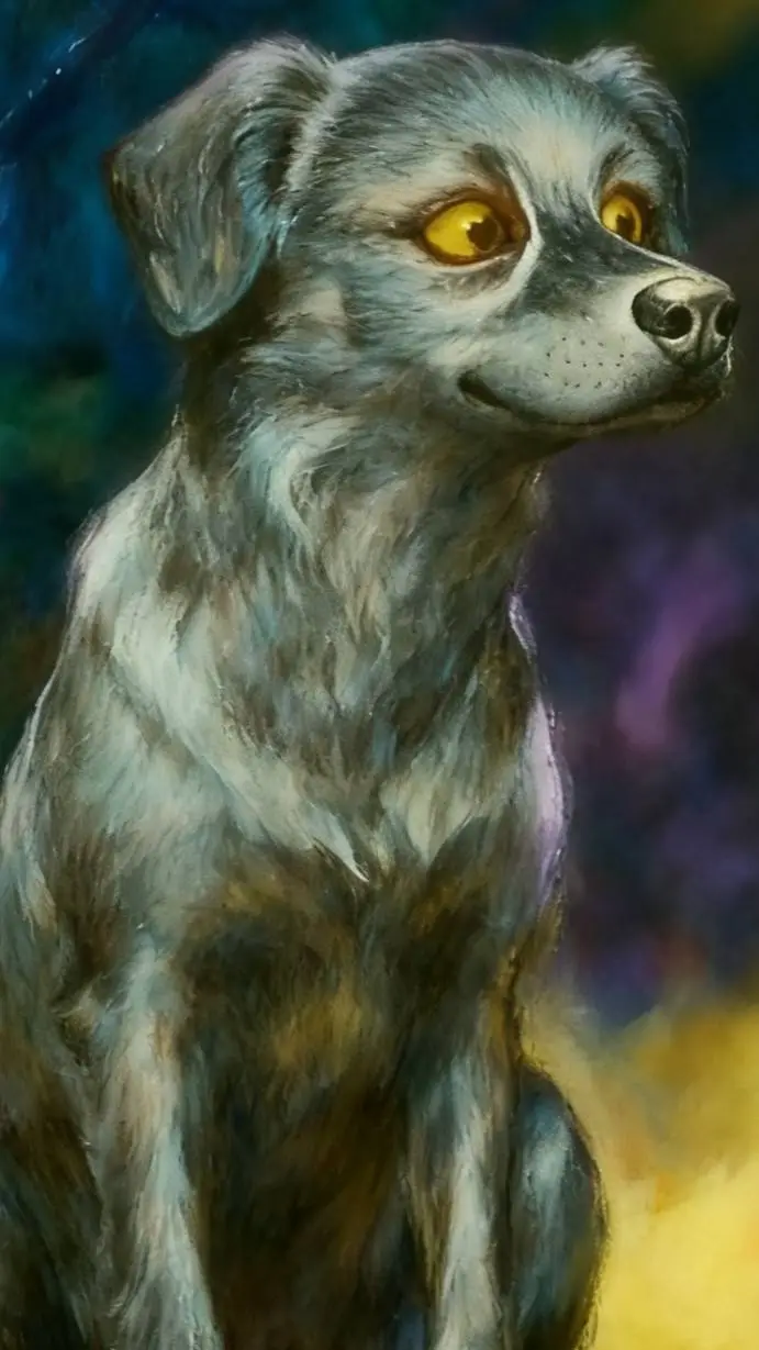 ai character: giant cuddly daisy background