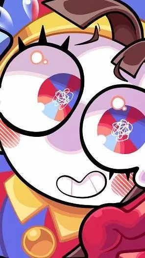 ai character: ᰔᩚ~Pomni~ෆ background