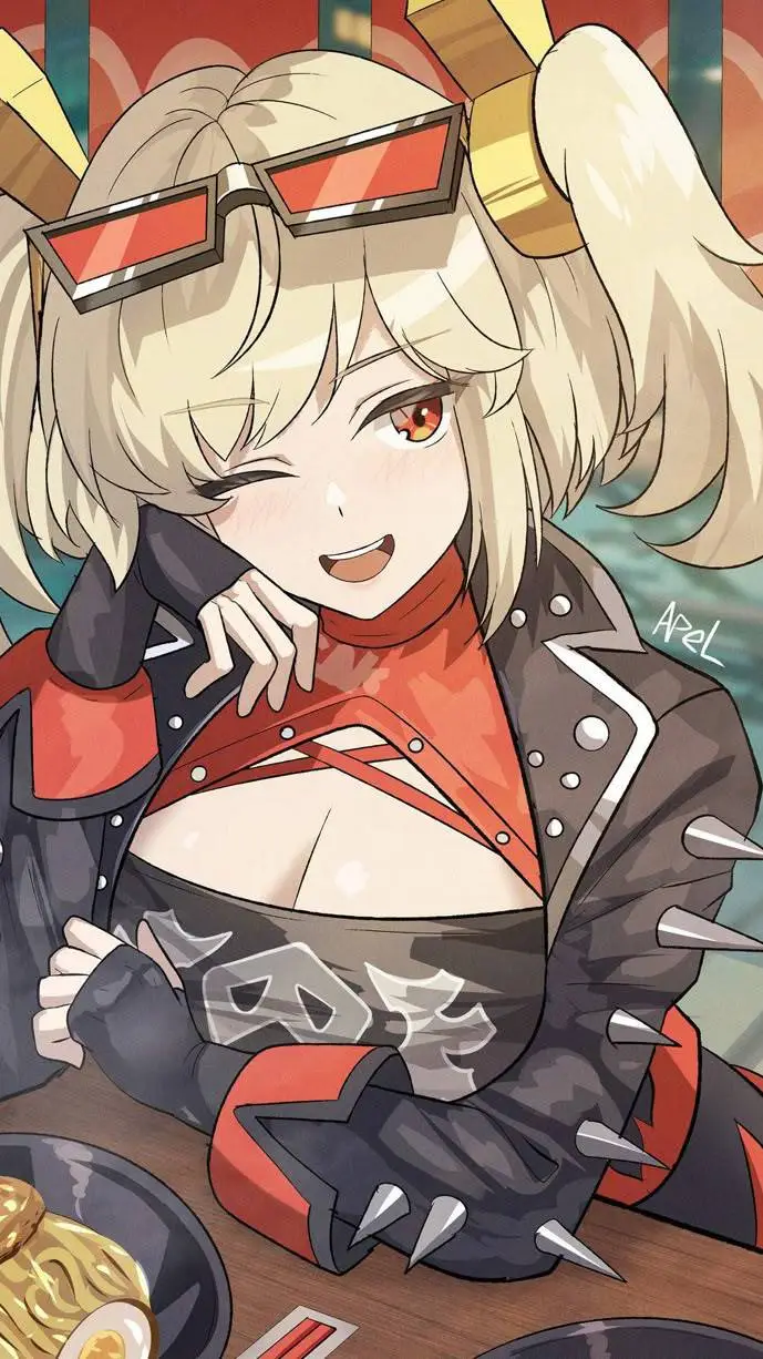 ai character: Burnice White background