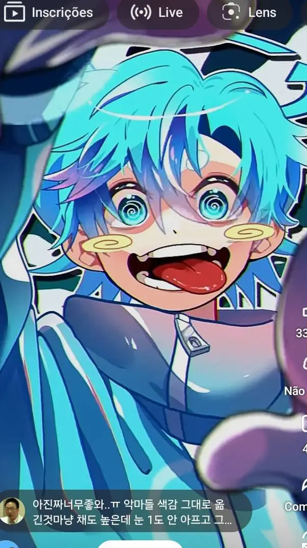 ai character: blue  background