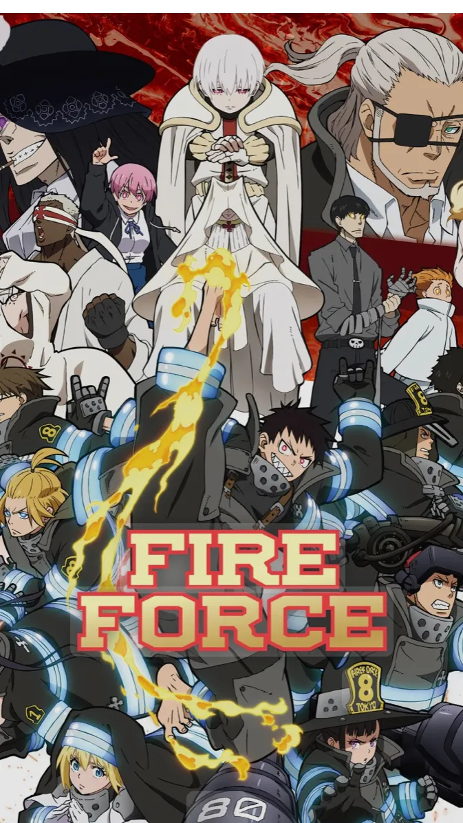 ai character: Fire force trip  background